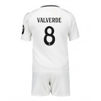 Maglie da calcio Real Madrid Federico Valverde #8 Prima Maglia Bambino 2024-25 Manica Corta (+ Pantaloni corti)